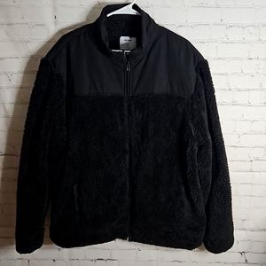 Mens Old Navy. Black Fellce Full Zip Jacket. Size XXL
